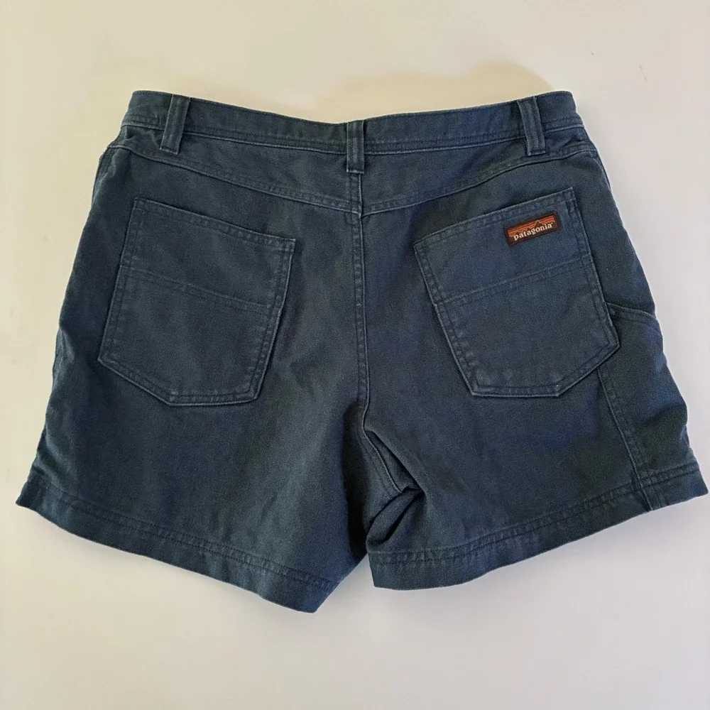 Patagonia Womens Size 14 Hemp Blend Shorts Blue Utility Hiking Canvas